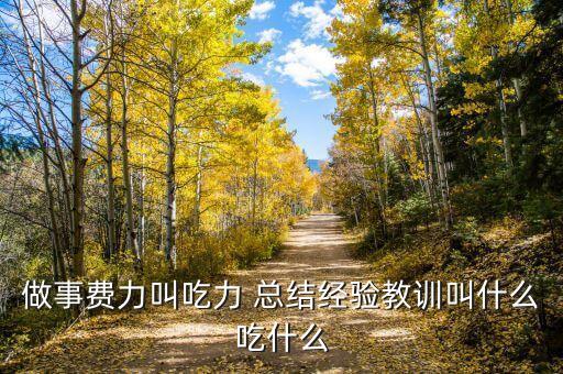 總結(jié)經(jīng)驗教訓叫什么，總結(jié)經(jīng)驗教訓叫吃什么