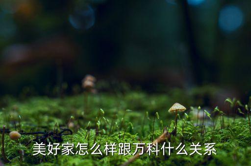 萬科家是什么關(guān)系，美好家和萬科是什么關(guān)系