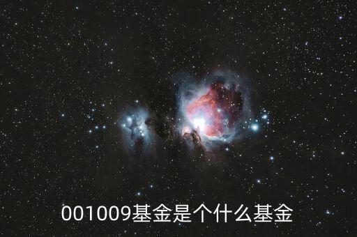 001009是什么基金，001009基金凈值查詢今天