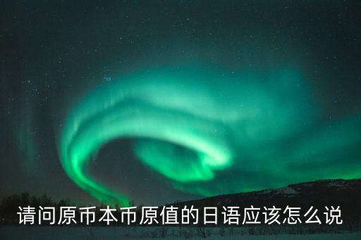 請問原幣本幣原值的日語應該怎么說