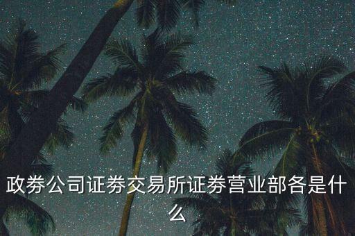 股票的營業(yè)部是什么，股票開戶填寫銀行營業(yè)部填什么