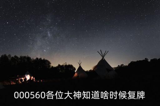 賽象科技什么時(shí)候復(fù)牌，000560各位大神知道啥時(shí)候復(fù)牌