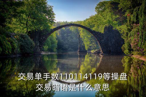 119是什么盤口暗號，交易單手數(shù)110114119等操盤交易暗語是什么意思