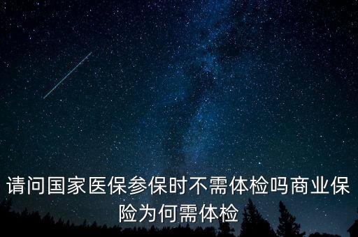 請問國家醫(yī)保參保時不需體檢嗎商業(yè)保險(xiǎn)為何需體檢