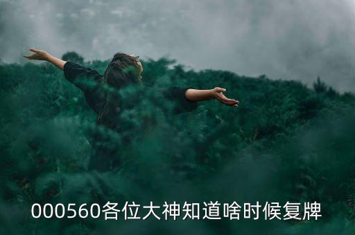 精功科技什么時(shí)候復(fù)牌，000560各位大神知道啥時(shí)候復(fù)牌