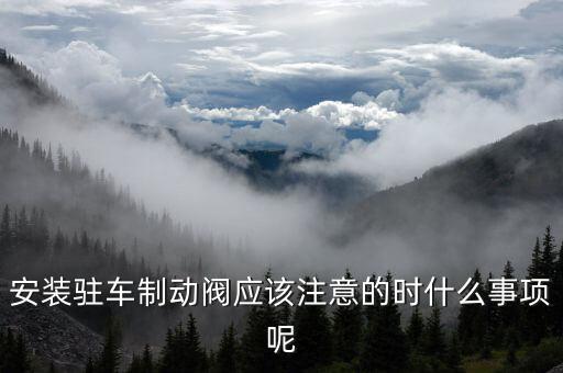 華伍制動(dòng)器什么時(shí)候放假，安裝駐車制動(dòng)閥應(yīng)該注意的時(shí)什么事項(xiàng)呢
