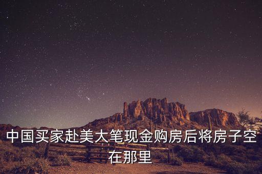 中國(guó)人在美為什么用現(xiàn)金買(mǎi)房，中國(guó)買(mǎi)家赴美大筆現(xiàn)金購(gòu)房后將房子空在那里