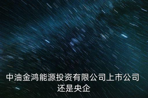 金鴻能源和中石油什么關(guān)系，中油金鴻能源投資有限公司上市公司 還是央企