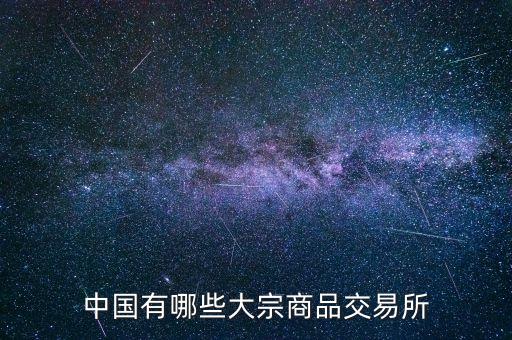 國內(nèi)有什么商品交易所，中國的商品交易所都有那幾家