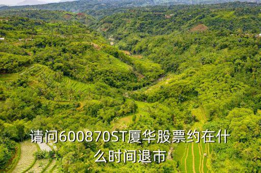 600788什么時候退市的，請問600870ST廈華股票約在什么時間退市