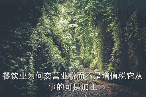 餐飲為什么營(yíng)業(yè)稅，餐飲業(yè)為何交營(yíng)業(yè)稅而不是增值稅它從事的可是加工