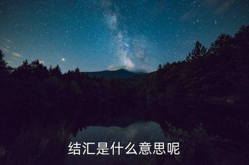 意愿結(jié)匯是什么意思，結(jié)匯是什么意思