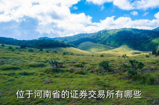 河南省有什么證券，河南地區(qū)哪有證券公司