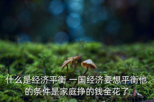 什么是經(jīng)濟(jì)再平衡，什么是全球經(jīng)濟(jì)再平衡