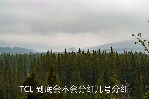 tcl什么時候分紅，TCL 到底會不會分紅幾號分紅
