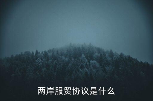 兩岸貨貿(mào)協(xié)議是什么，臺(tái)灣服貿(mào)協(xié)議是什么