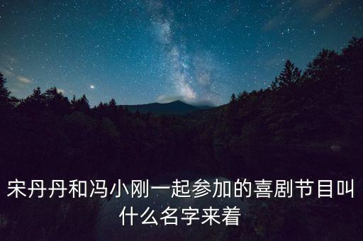 宋丹丹馮小剛的評(píng)委節(jié)目是什么，歡樂喜劇人評(píng)委都有誰