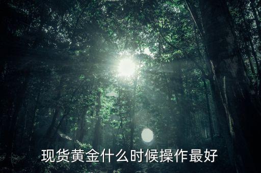 黃金現(xiàn)貨什么時候操作，現(xiàn)貨黃金什么時候操作最好