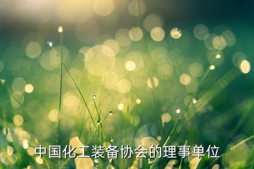 中國化工裝備協(xié)會(huì)的理事單位