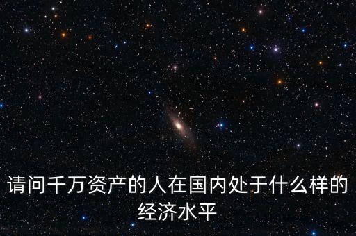 請(qǐng)問千萬資產(chǎn)的人在國內(nèi)處于什么樣的經(jīng)濟(jì)水平