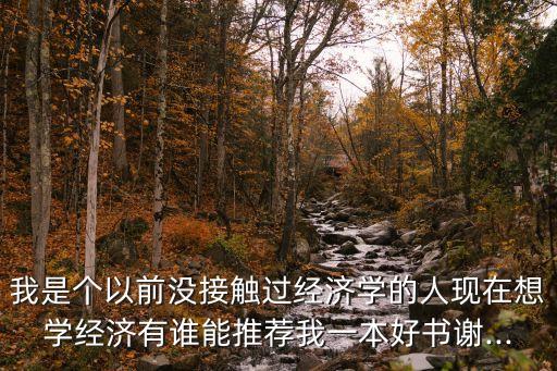 我是個(gè)以前沒接觸過經(jīng)濟(jì)學(xué)的人現(xiàn)在想學(xué)經(jīng)濟(jì)有誰(shuí)能推薦我一本好書謝...