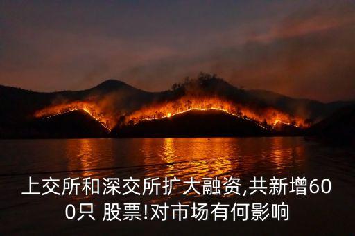 上交所和深交所擴(kuò)大融資,共新增600只 股票!對(duì)市場(chǎng)有何影響