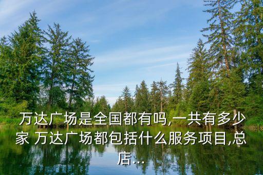  萬達(dá)廣場(chǎng)是全國都有嗎,一共有多少家 萬達(dá)廣場(chǎng)都包括什么服務(wù)項(xiàng)目,總店...