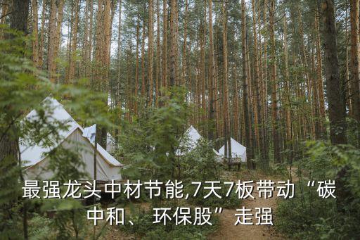 最強(qiáng)龍頭中材節(jié)能,7天7板帶動(dòng)“碳中和、 環(huán)保股”走強(qiáng)