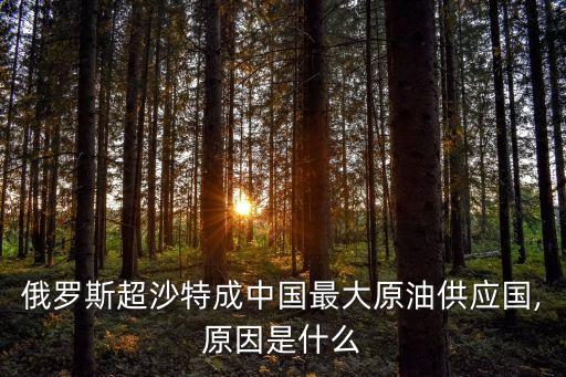 俄羅斯超沙特成中國最大原油供應國,原因是什么