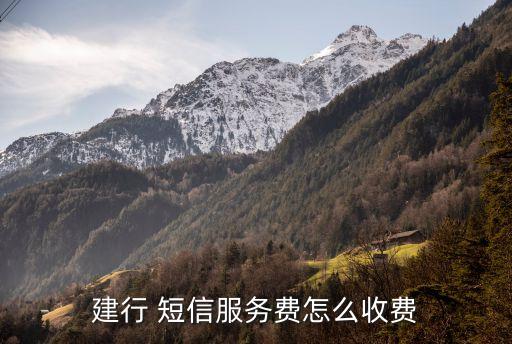 建行 短信服務(wù)費怎么收費