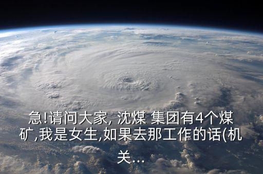 急!請問大家, 沈煤 集團(tuán)有4個(gè)煤礦,我是女生,如果去那工作的話(機(jī)關(guān)...