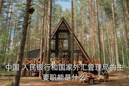 中國(guó) 人民銀行和國(guó)家外匯管理局的主要職能是什么