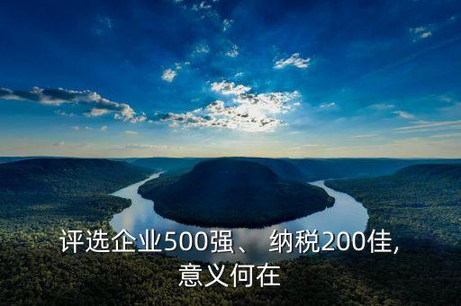 中國(guó)納稅五百強(qiáng),中國(guó)的世界五百強(qiáng)