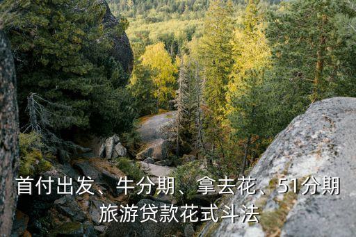 首付出發(fā)、牛分期、拿去花、51分期 旅游貸款花式斗法