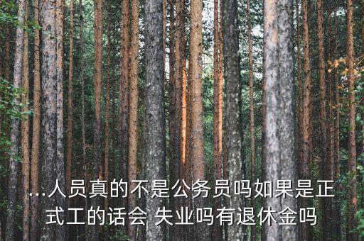 ...人員真的不是公務(wù)員嗎如果是正式工的話(huà)會(huì) 失業(yè)嗎有退休金嗎
