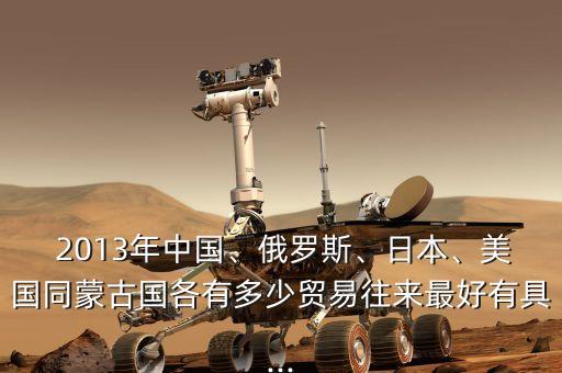  2013年中國、俄羅斯、日本、美國同蒙古國各有多少貿(mào)易往來最好有具...