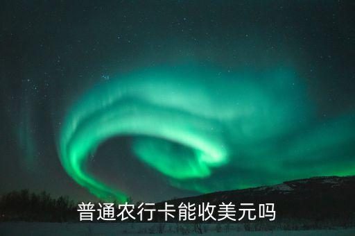 普通農行卡能收美元嗎