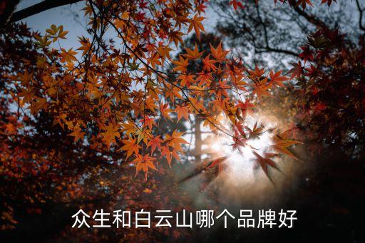  眾生和白云山哪個(gè)品牌好
