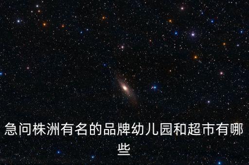急問(wèn)株洲有名的品牌幼兒園和超市有哪些