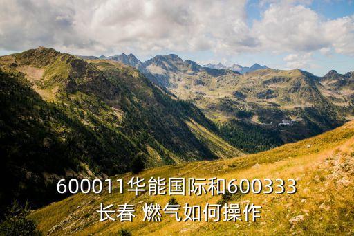 600011華能國(guó)際和600333 長(zhǎng)春 燃?xì)馊绾尾僮? class=