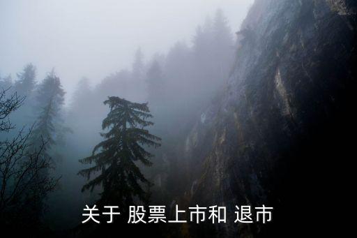 關于 股票上市和 退市