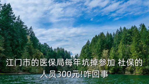 江門(mén)市的醫(yī)保局每年坑掉參加 社保的人員300元!咋回事