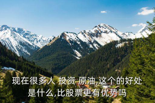 現(xiàn)在很多人 投資 原油,這個(gè)的好處是什么,比股票更有優(yōu)勢嗎