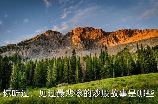 你聽(tīng)過(guò)、見(jiàn)過(guò)最悲慘的炒股故事是哪些