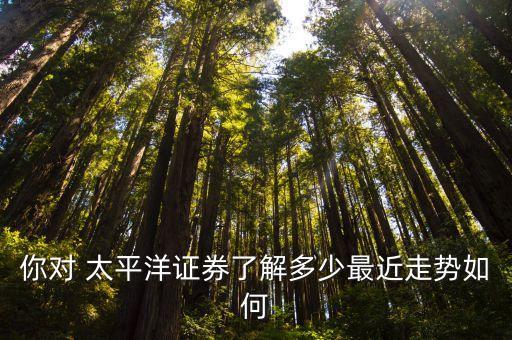 你對(duì) 太平洋證券了解多少最近走勢(shì)如何
