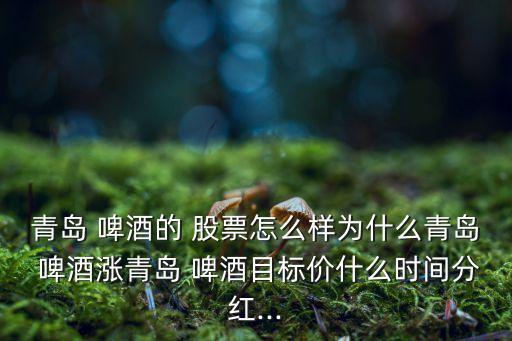 青島 啤酒的 股票怎么樣為什么青島 啤酒漲青島 啤酒目標價什么時間分紅...