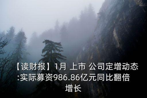 【讀財(cái)報(bào)】1月 上市 公司定增動(dòng)態(tài):實(shí)際募資986.86億元同比翻倍增長(zhǎng)