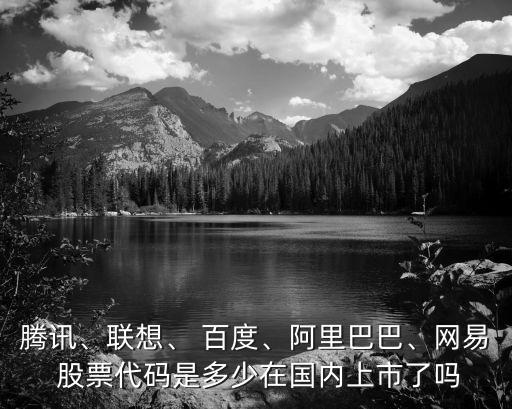 騰訊、聯(lián)想、 百度、阿里巴巴、網(wǎng)易 股票代碼是多少在國(guó)內(nèi)上市了嗎