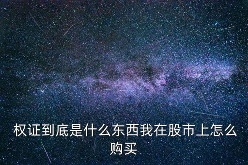  權證到底是什么東西我在股市上怎么購買