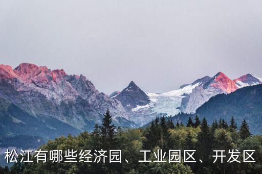 松江有哪些經(jīng)濟園、工業(yè)園區(qū)、開發(fā)區(qū)